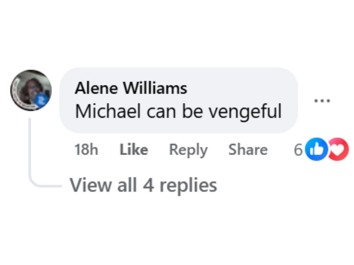 Comment by the fan on the post (Image via Facebook/@Allie Cerda)